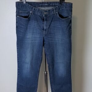 Calvin Klein Men's Blue Jeans, Straight Leg, 36X32